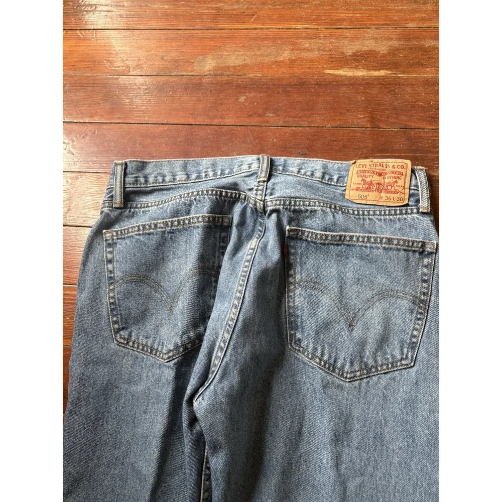 Levi's 505 36x30 Vintage Y2K Blue Denim Jeans Men's